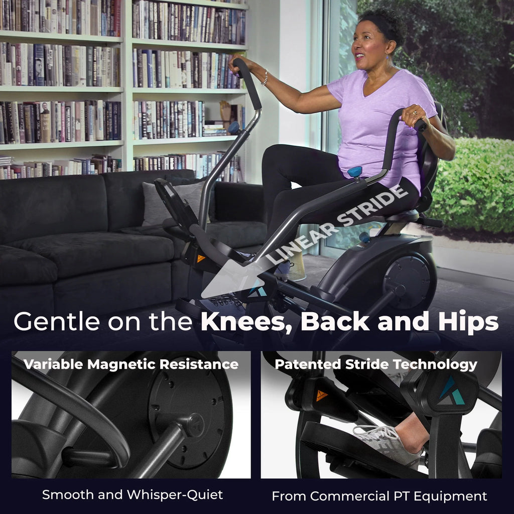 Black Recumbent Cross Trainer and Cardio Elliptical O5848