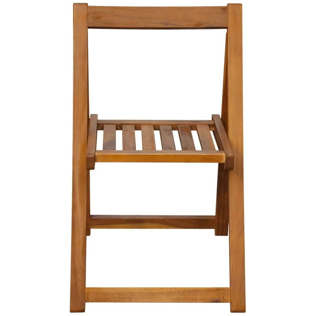 5 Piece Folding Outdoor Dining Set Solid Acacia Wood I877