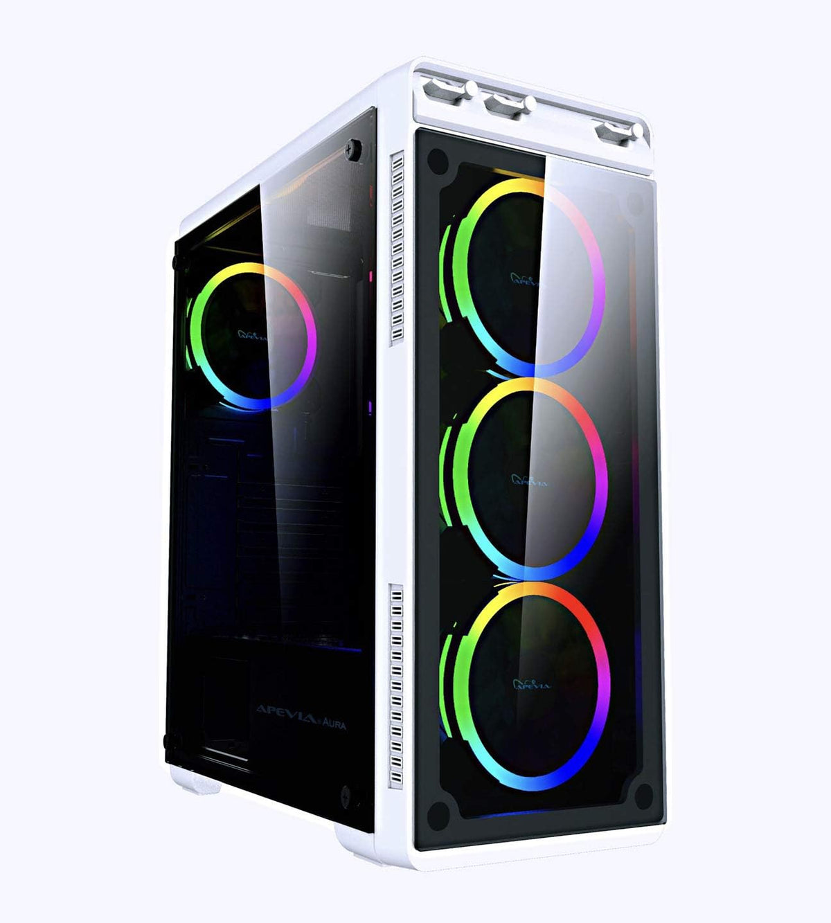 Black Mid Tower Gaming Case with 4 RGB Fans D5486