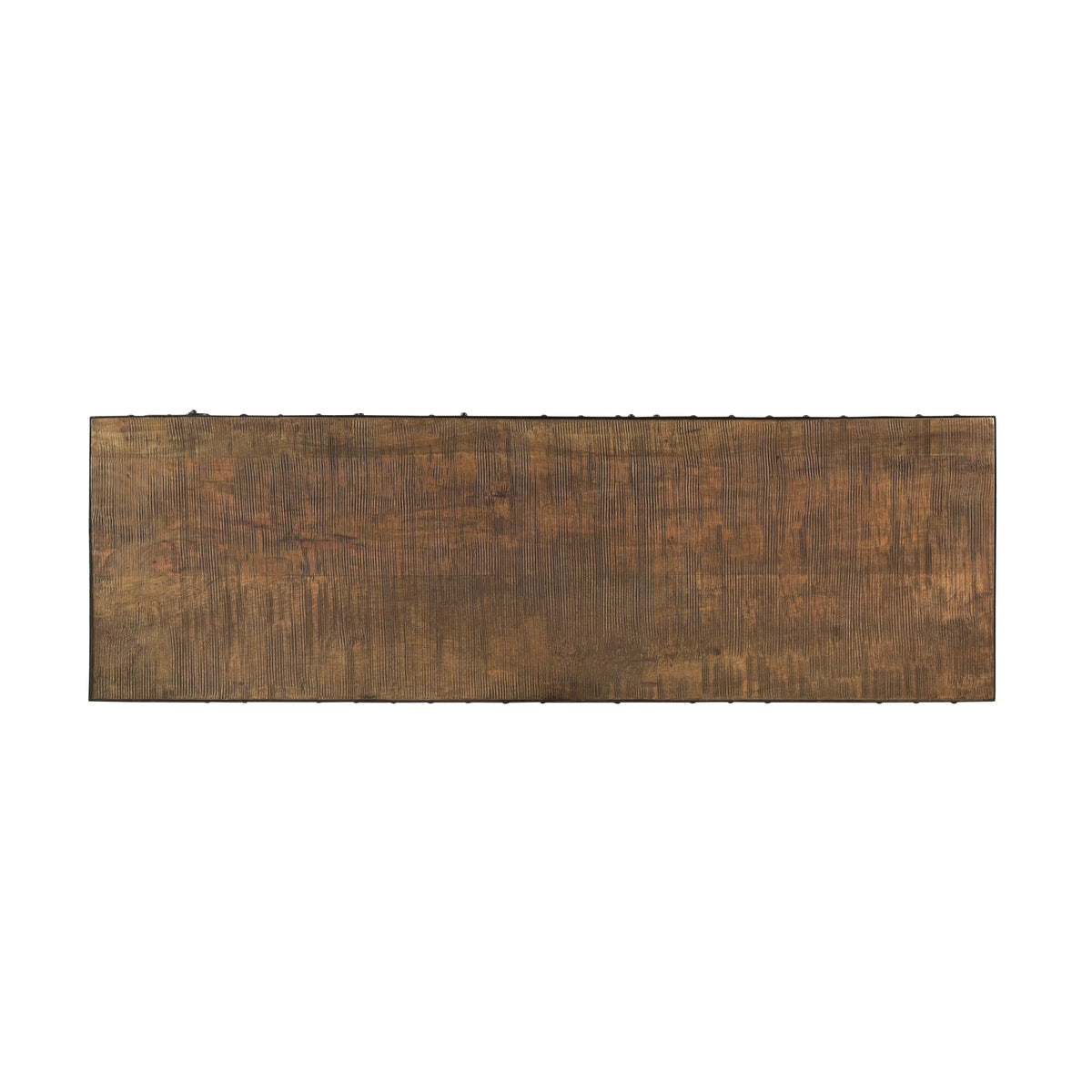 Natural and Black Mango Wood TV Stand H51356