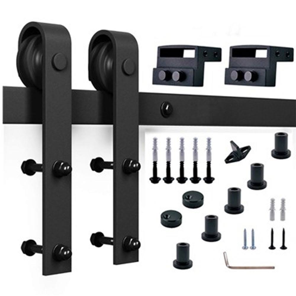 Black & White Contrast Wood Single Barn Door Y254
