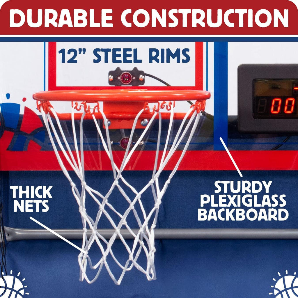 Indoor/Outdoor Dual Shot Basketball Arcade Game with Large LED Scoreboard C961