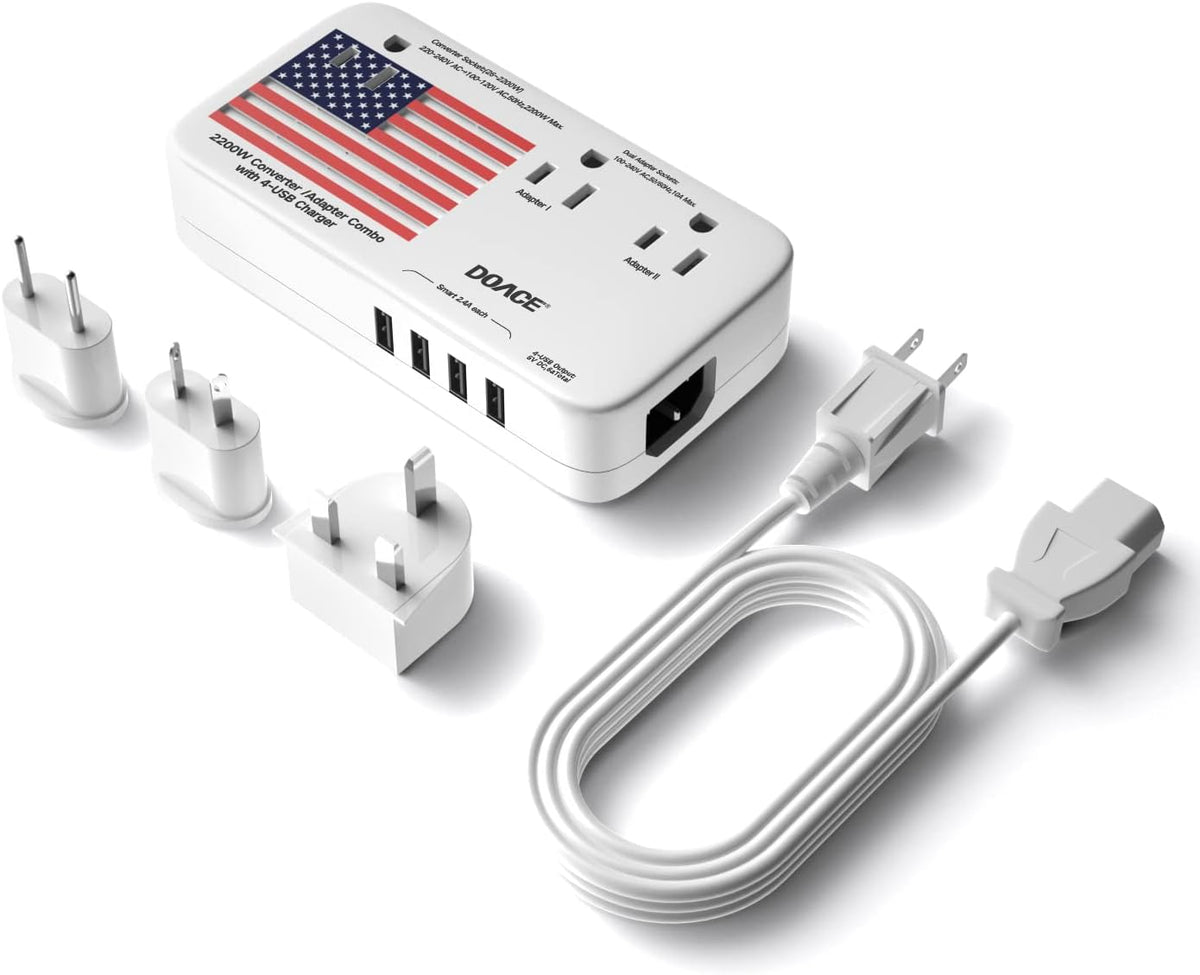 2200W Travel Voltage Converter with 4-Port USB Y5392