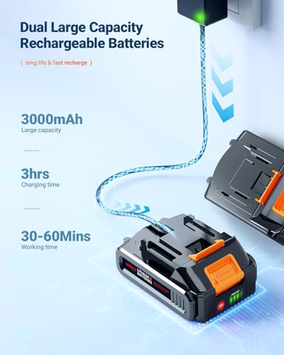 Cordless Pressure Washer with Rechargeable 3.0Ah Batteries W991