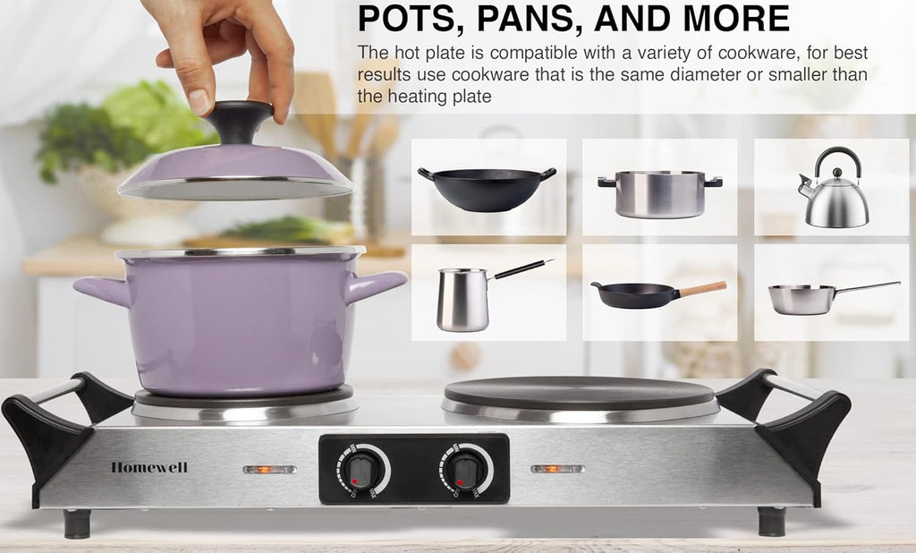 Electric Cast Iron Hot Plate Pack of 2 N452