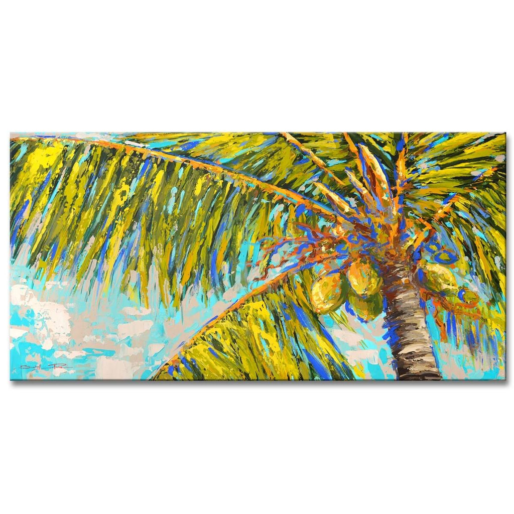 Natural Palm Tree Canvas Wall Decor L81383