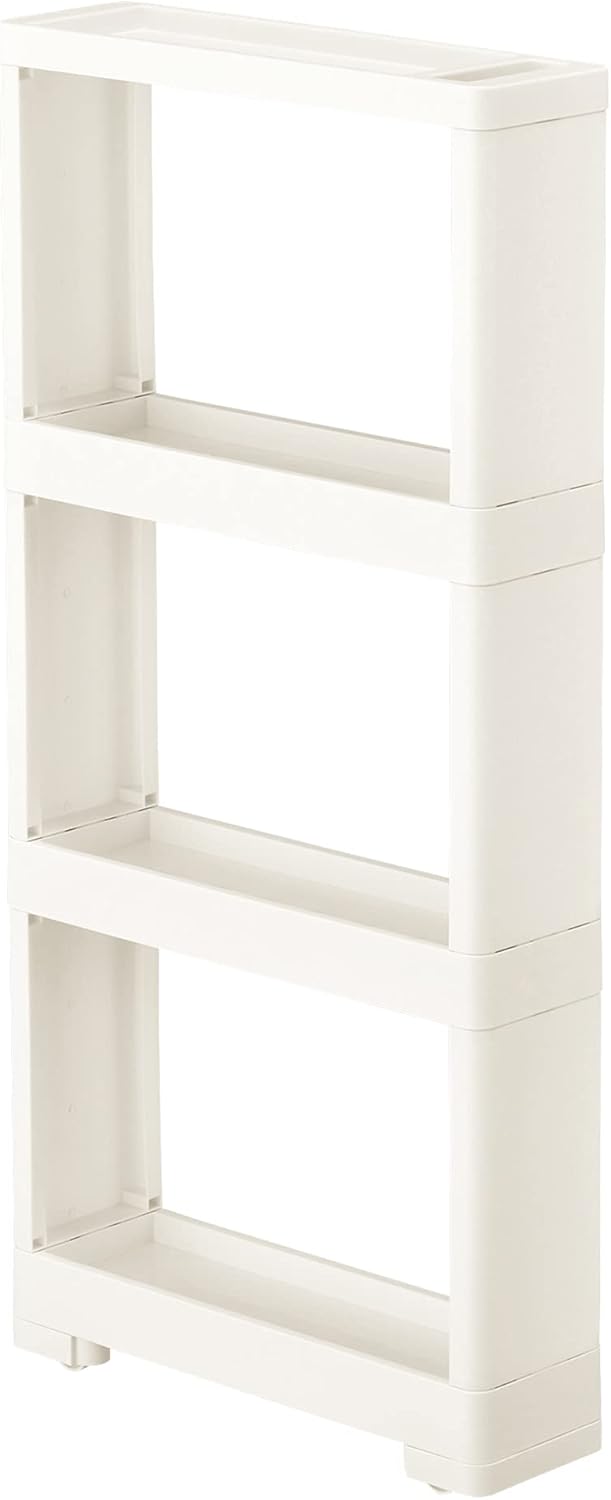 White 4 Tiers Slim Rolling Storage Cart M91733