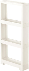 White 4 Tiers Slim Rolling Storage Cart M91733