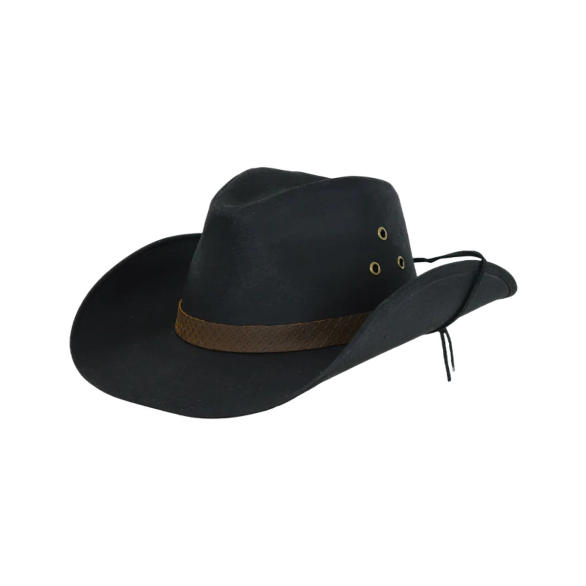Black Waterproof Oilskin Hat L621165