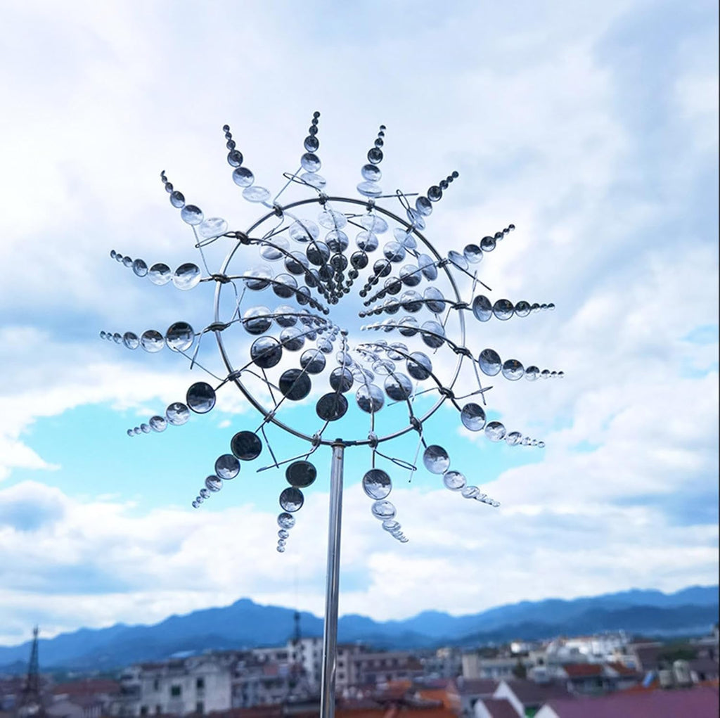 Wind Powered Kinetic Metal Windmill G920721