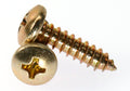 #8-18 x 3/8 Sheet Metal Screw Phillips Pan Head Type AB Low Carbon Steel Yellow Zinc Plated Pk 10000 T7624