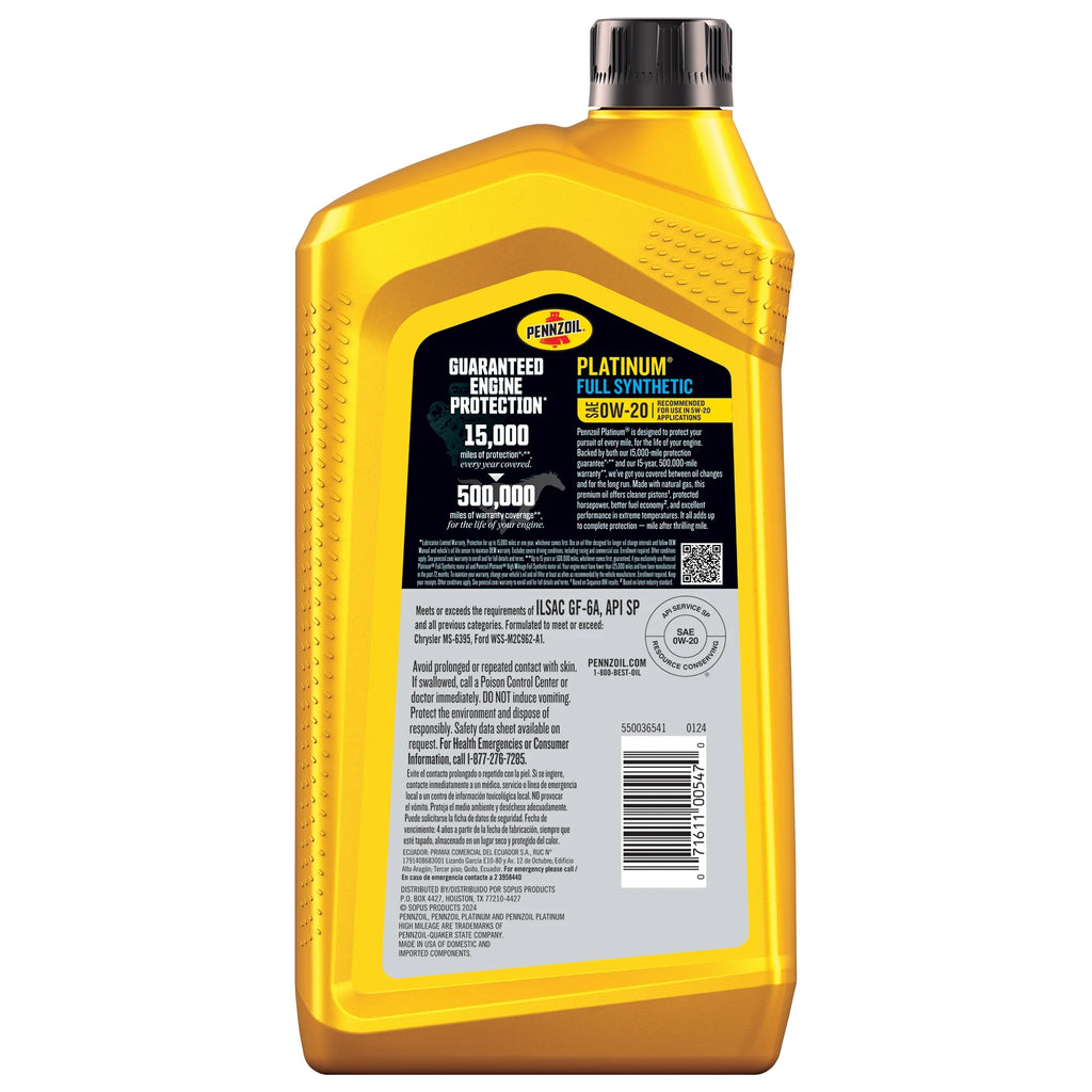 Full Synthetic 0W-20 Motor Oil, 1-Quart H366754