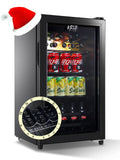 Black Beverage Refrigerator and Cooler for 120 Cans U79528