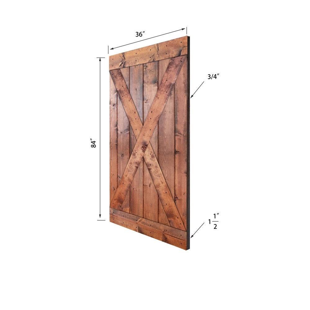 Black & White Contrast Wood Single Barn Door Y254