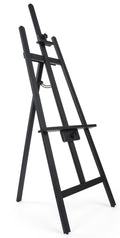 Adjustable Black Finish Wood Studio Easel with Non-Skid Rubber Feet U3553