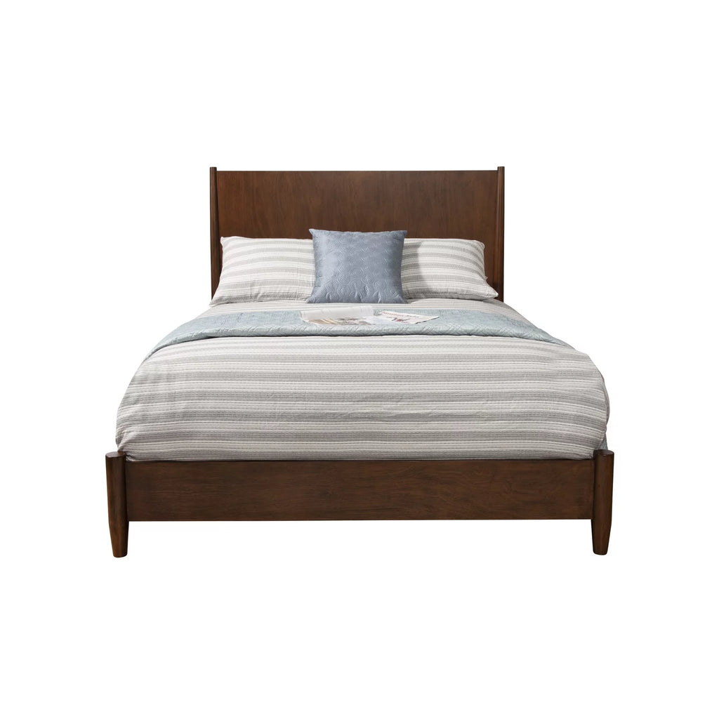 Gray Wood Full Size Panel Bed Y8412