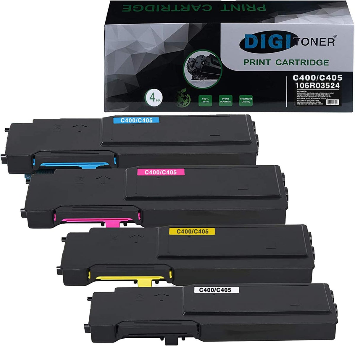 Toner Cartridge 4-Pack for Xerox VersaLink C400 C405 F203