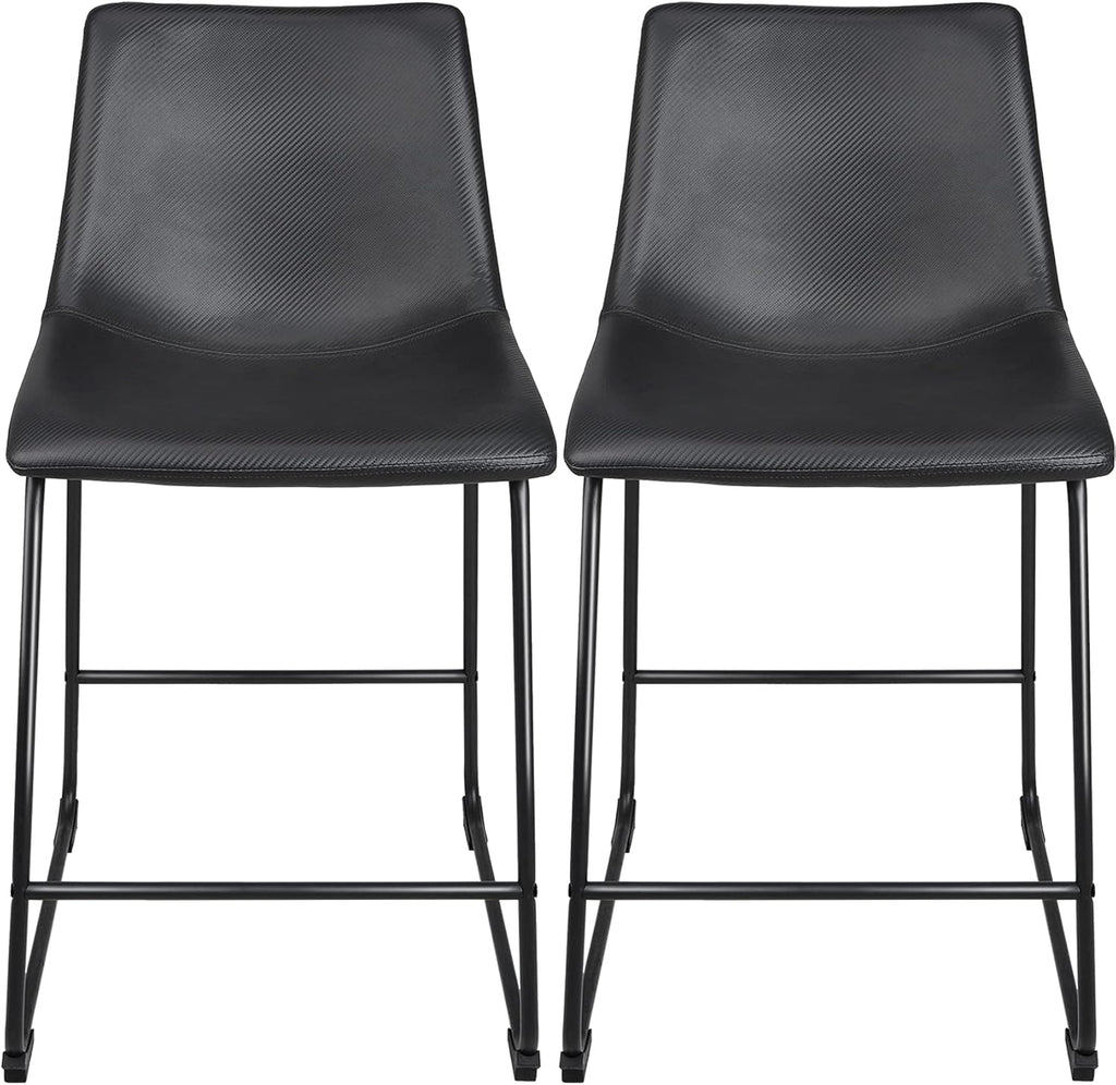 Black Metal Bar Stools Set of 2 Z10001