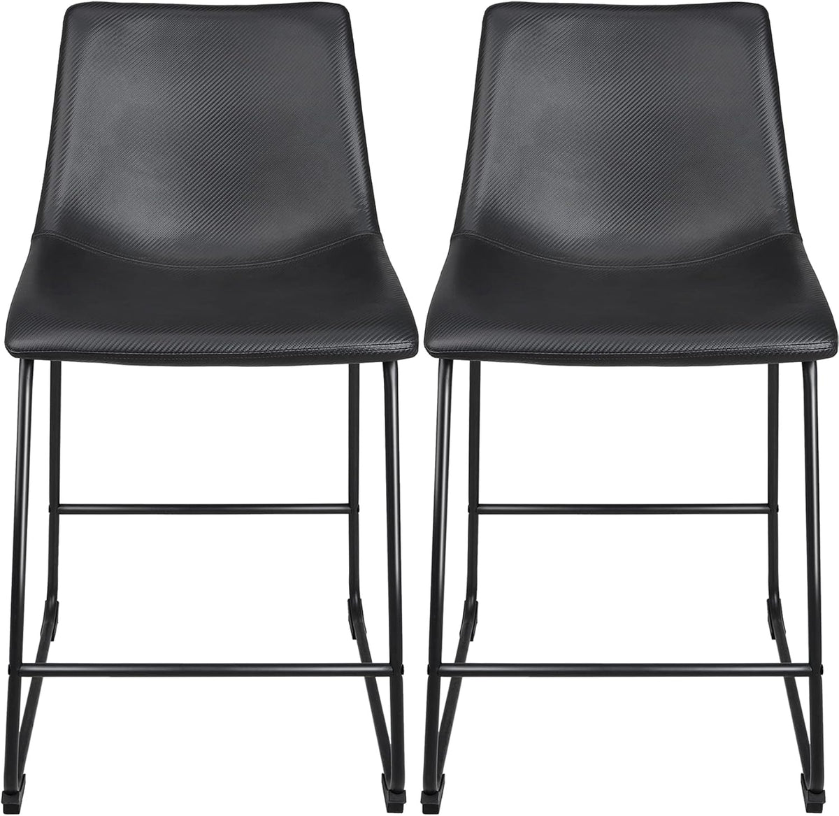 Black Metal Bar Stools Set of 2 Z10001