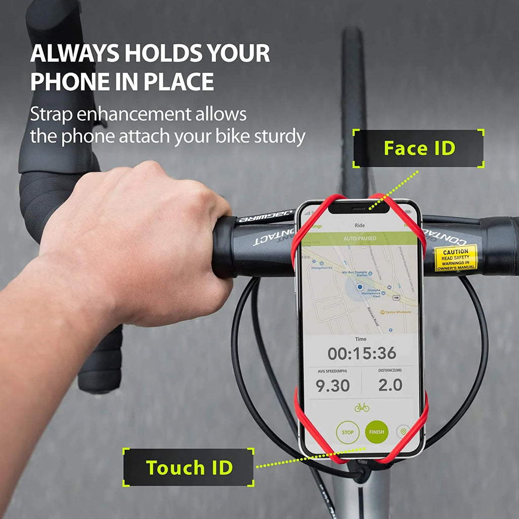 Red Bike Phone Mount for Stem Mounting 4.7"-7.2" Cell Phones Z970260
