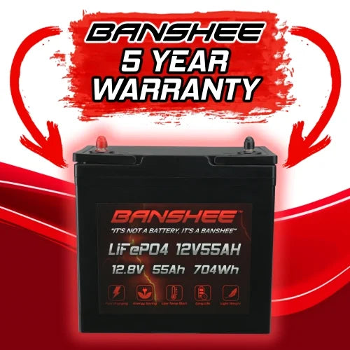 12V 55AH Lithium LiFePO4 Deep Cycle Battery 4 Pack I8468