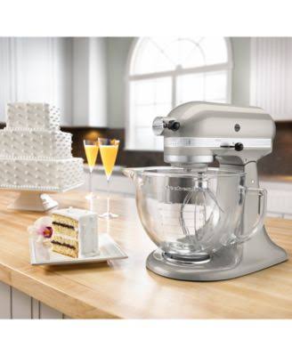 Electric Blue 5 Quart Stand Mixer with Glass Bowl L145