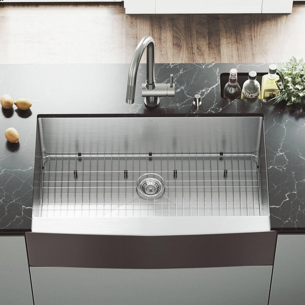36-Inch Stainless Steel Kitchen Sink and Faucet Set E452