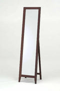 Walnut Finish Solid Wood Frame Floor Mirror A7947