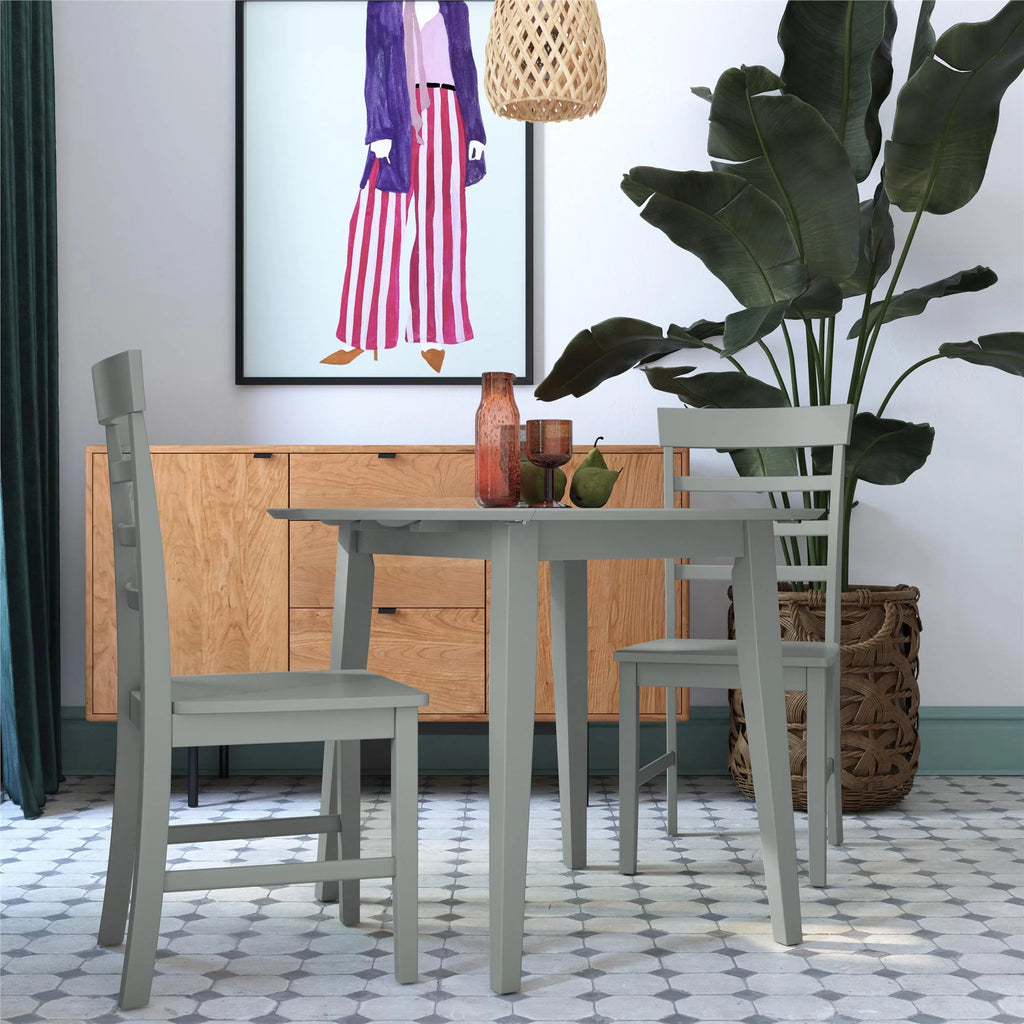 3-Piece Wood Dining Set with Double Drop Leaf U902177