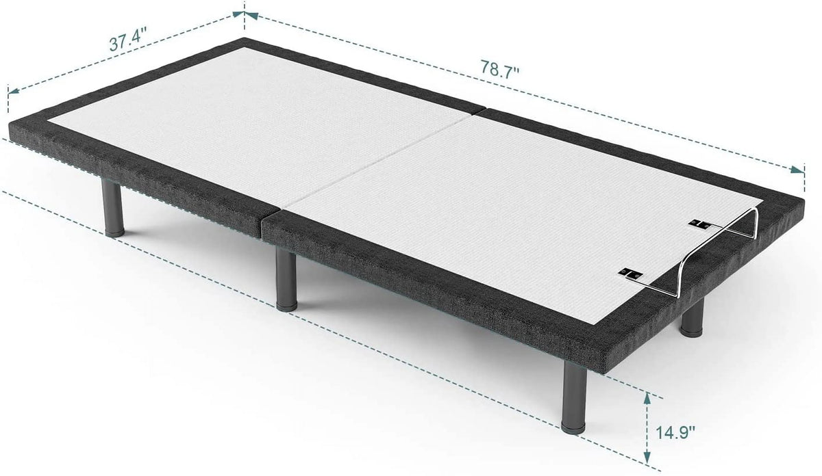 Twin Adjustable Bed Frame with 3-Speed Massage H63132