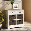 White Rustic Storage Cabinet D4214