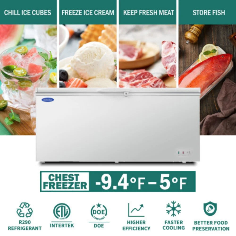 20.1 Cu.ft White Steel Chest Freezer H384