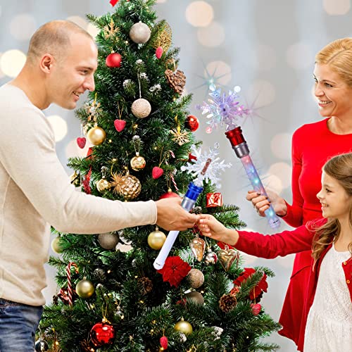 Light Up Snowflake Spinning Wand Q577