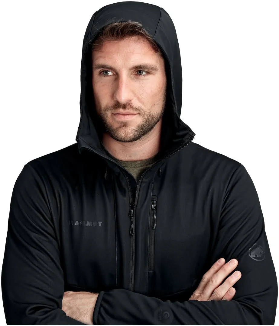 Black Hooded Softshell Jacket M6322