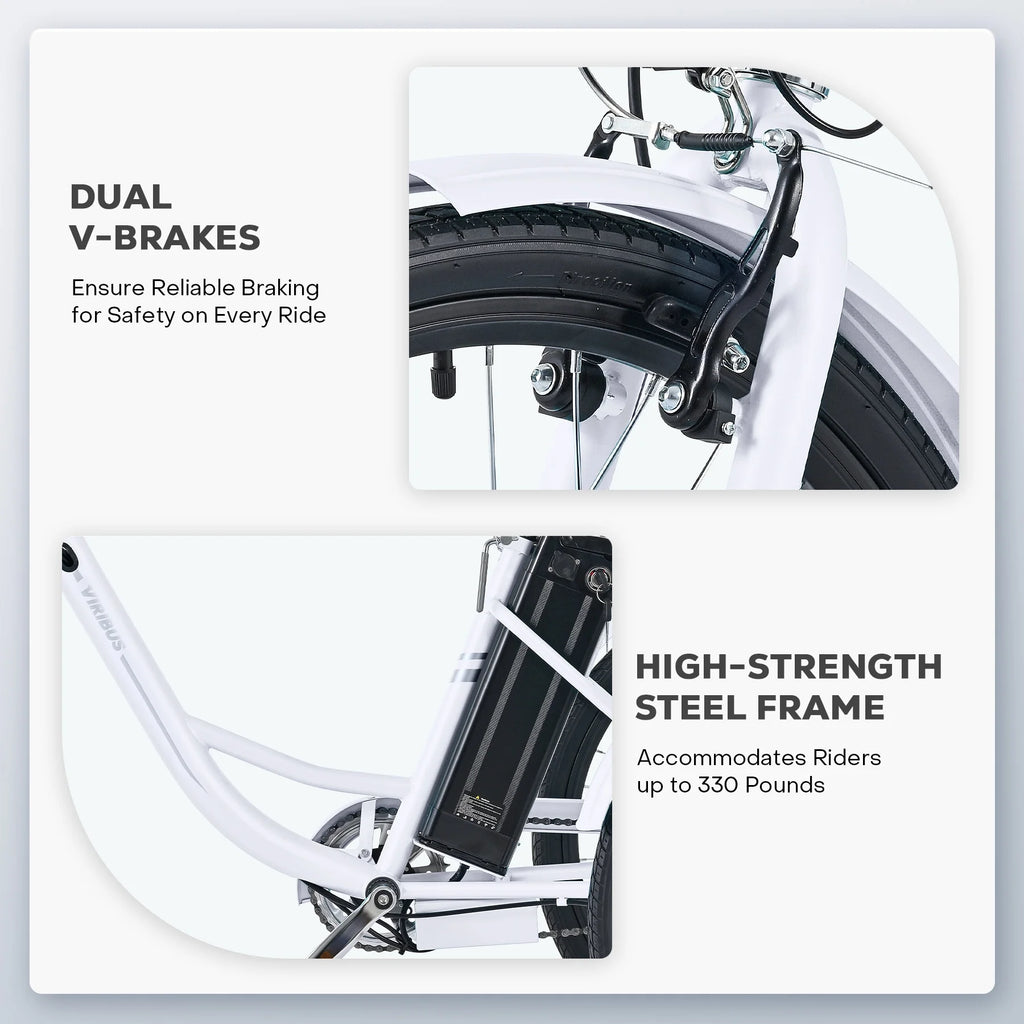 White 250W Electric Tricycle with 36V 13Ah Battery M8844