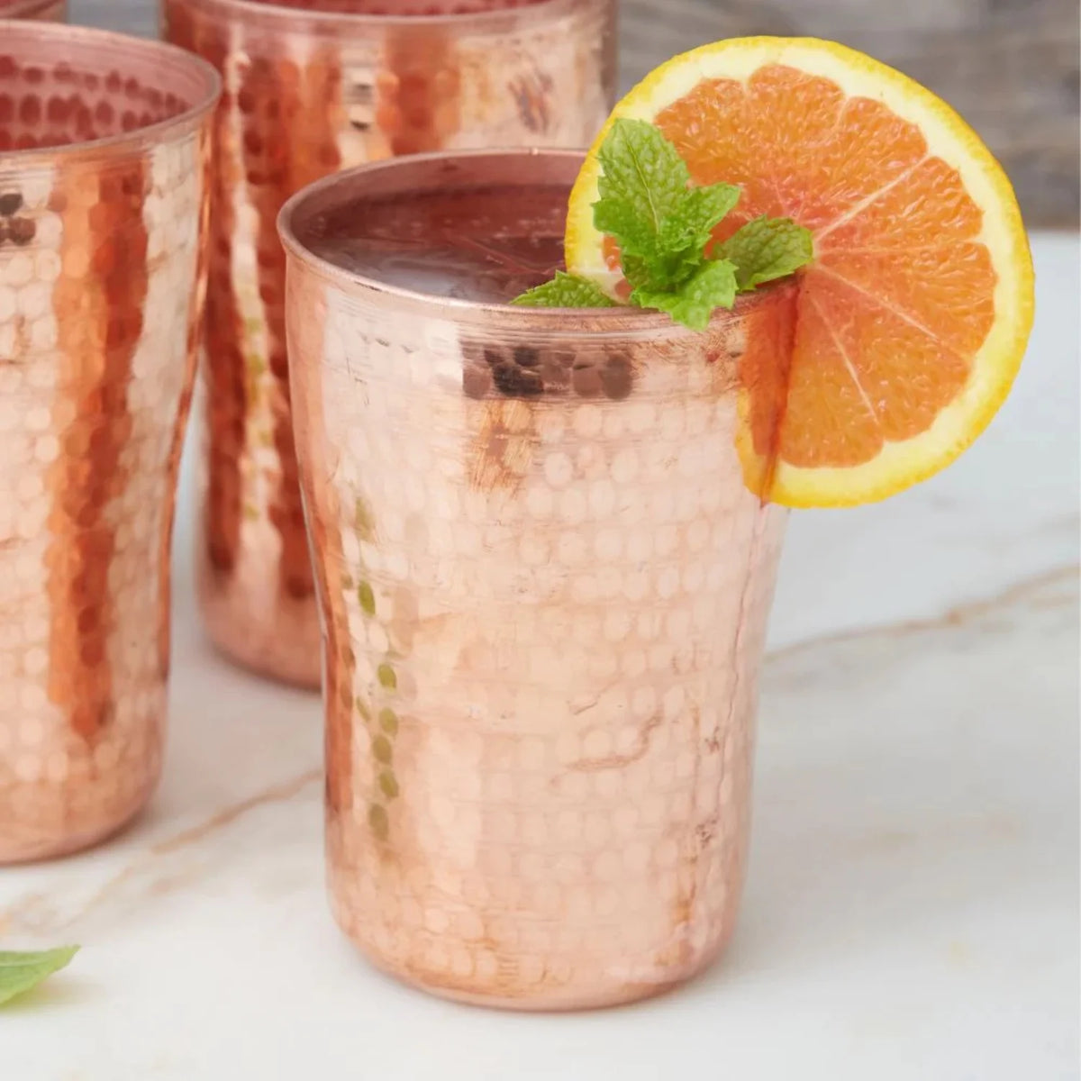 Hand Hammered Copper Tumbler Nesting Set D432960