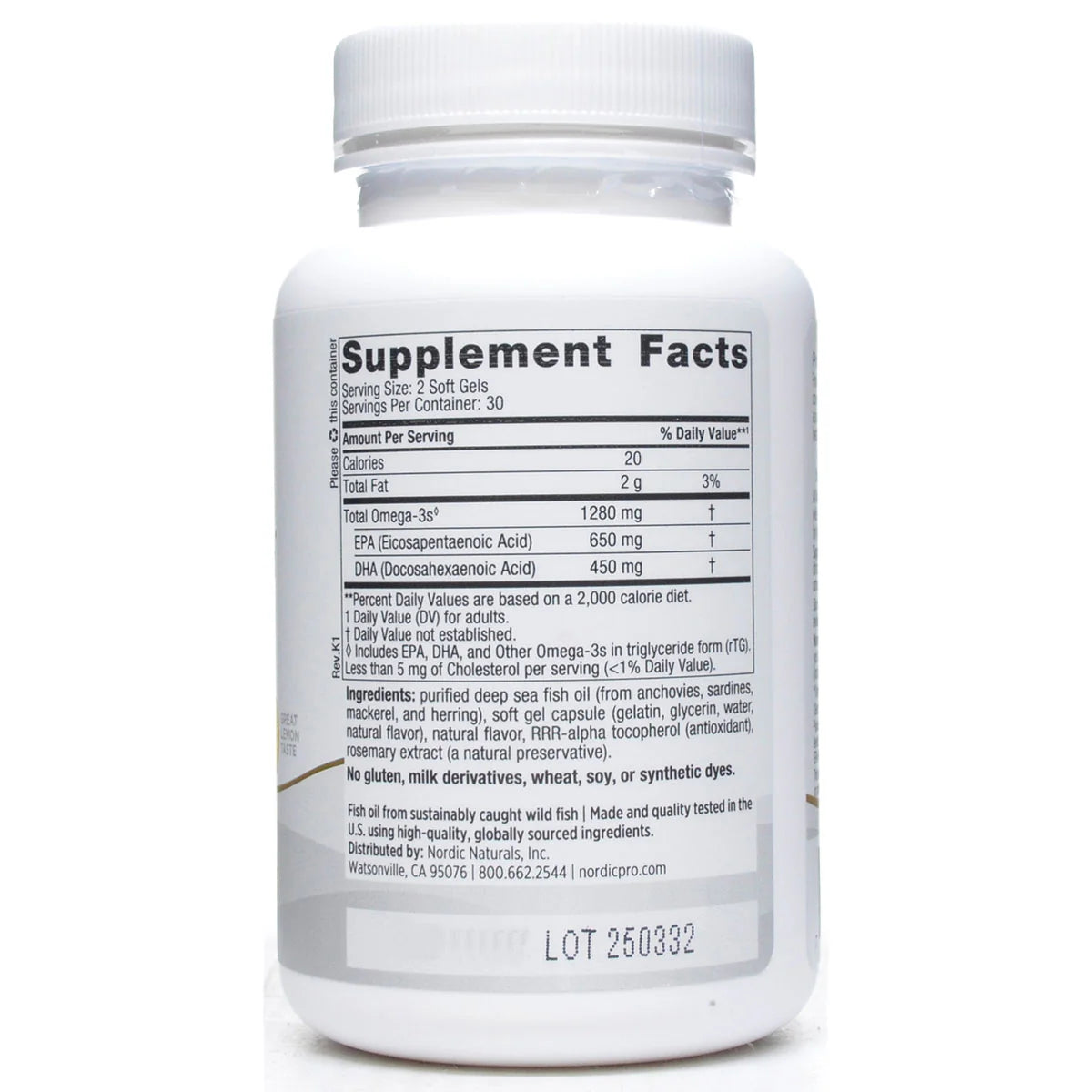 Lemon 650 EPA/450 DHA F8375