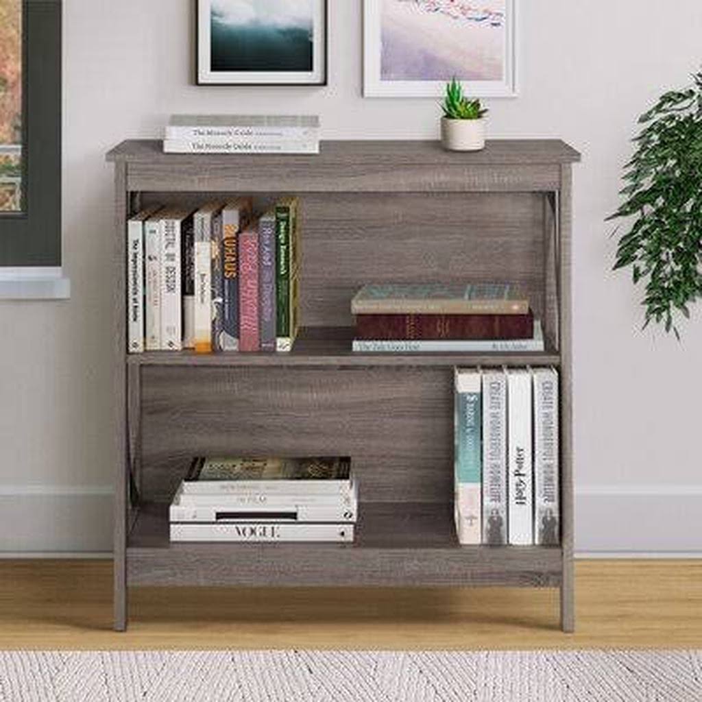 Charcoal 2-Shelf Bookcase L822
