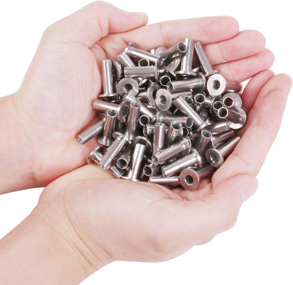 120 Pack Stainless Steel Protector Sleeves for Deck Cable Railing U721700
