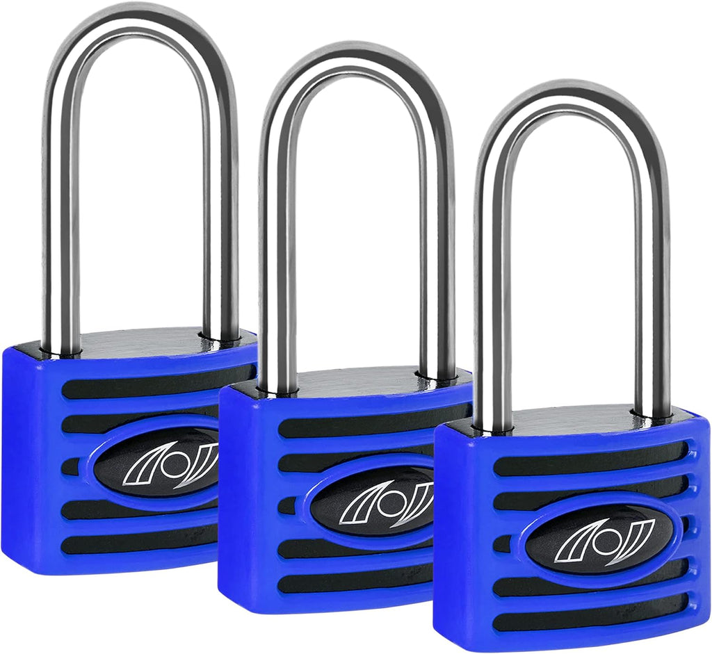 2.5 Inch Long Shackle Keyed Alike Padlocks 6 Pack Red S22280