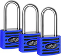 2.5 Inch Long Shackle Keyed Alike Padlocks 6 Pack Red S22280