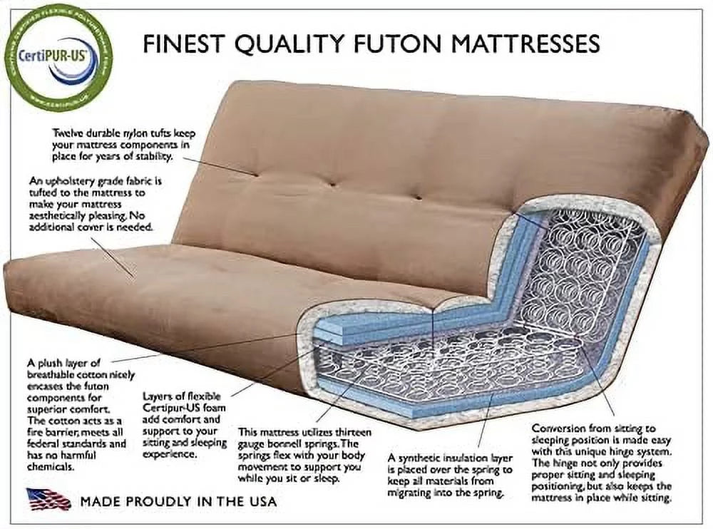 Queen Size Suede Futon Mattress L992525