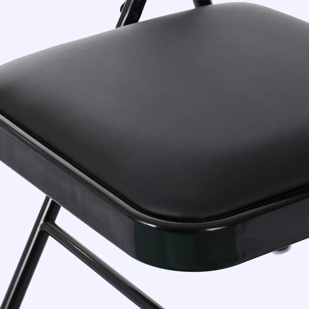 Black Leather Folding Conference Chairs Y426264