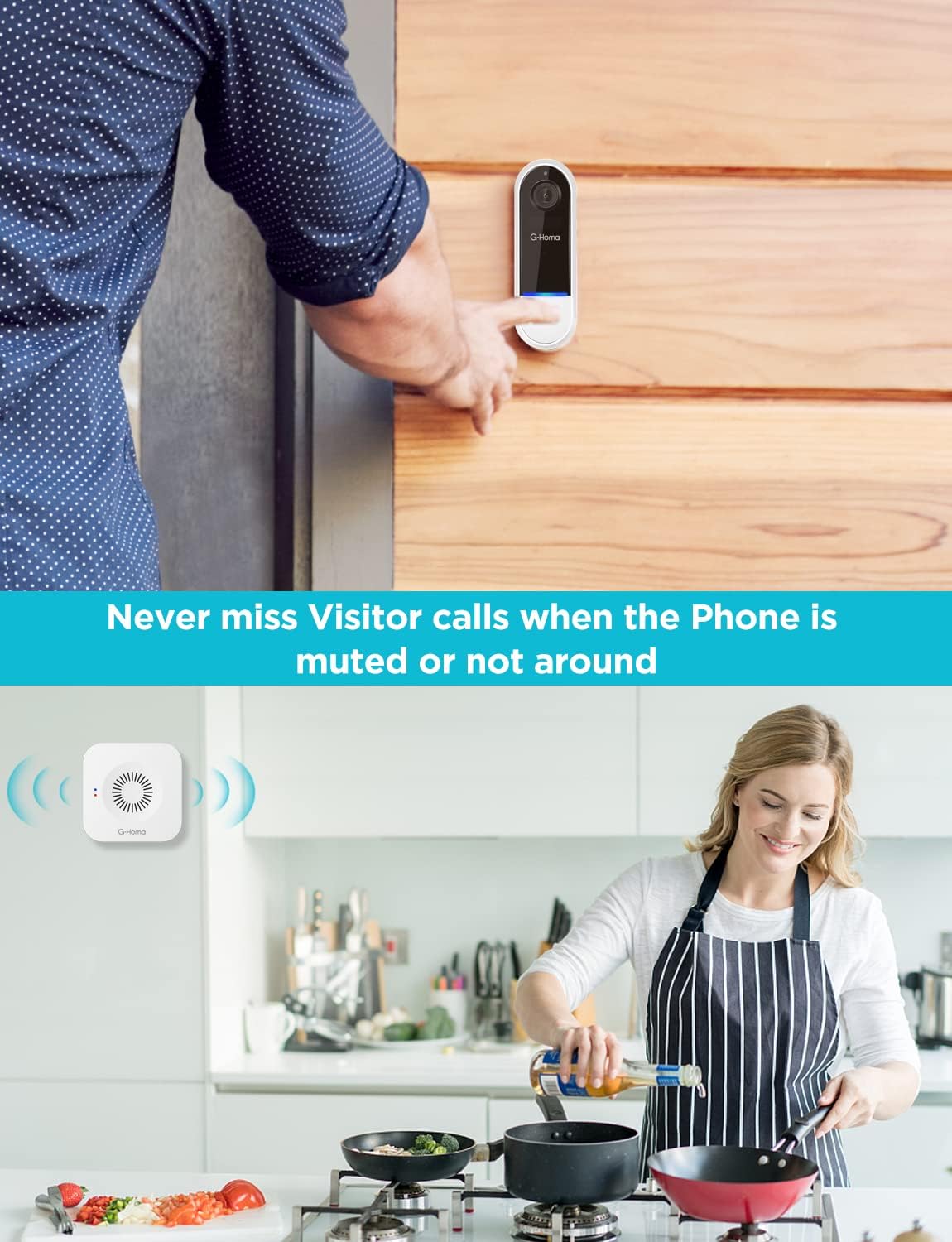Wireless Wi-Fi Video Doorbell Camera with Motion Detector Z44806