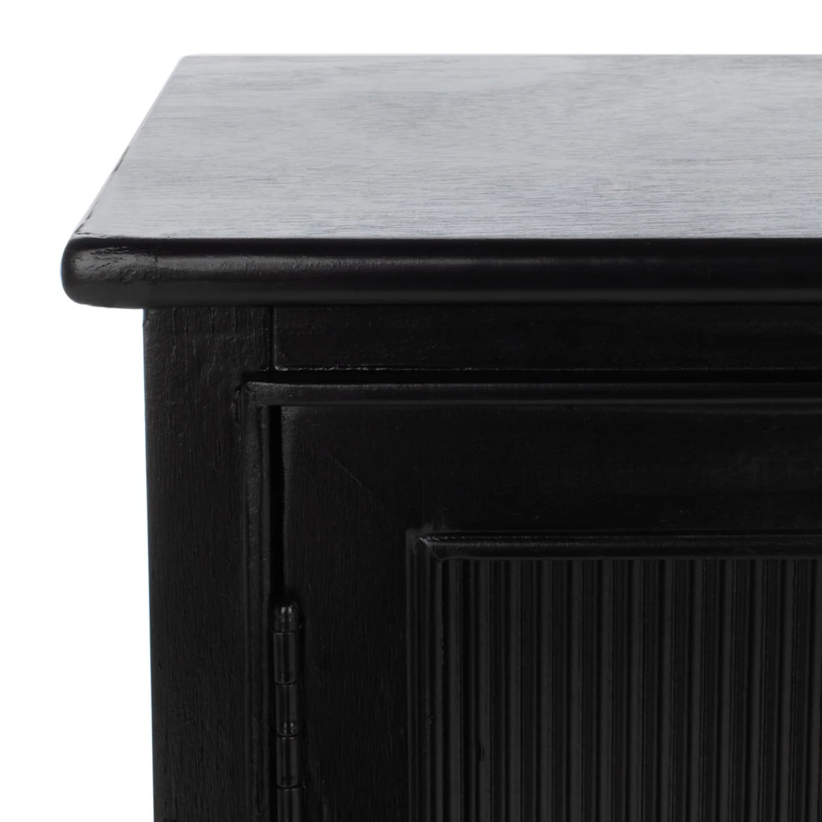 Black Wood Console Table with Drawer I576
