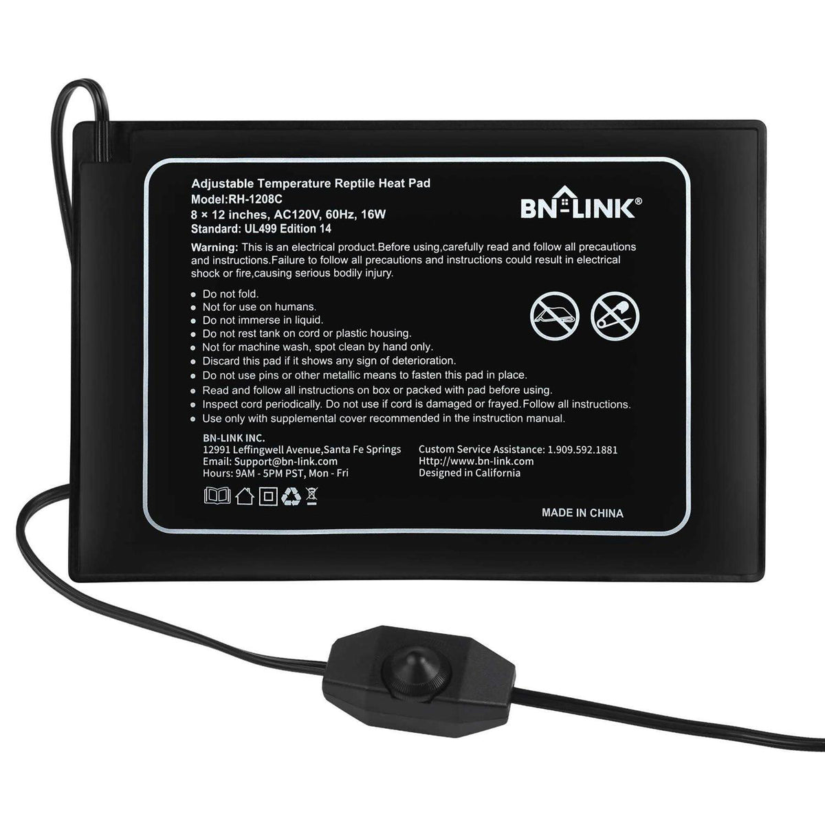 Reptile Heating Pad 8 X 12 with Adjust Knob M96447