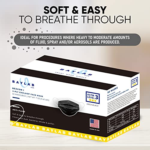 Disposable Face Masks, ASTM 3, 3 Layer, 50 Pack C158