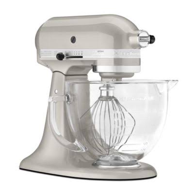 Electric Blue 5 Quart Stand Mixer with Glass Bowl L145