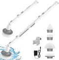 Cordless Electric Spin Scrubber with Adjustable Extension Arm and 4 Replaceable Cleaning Heads Y807