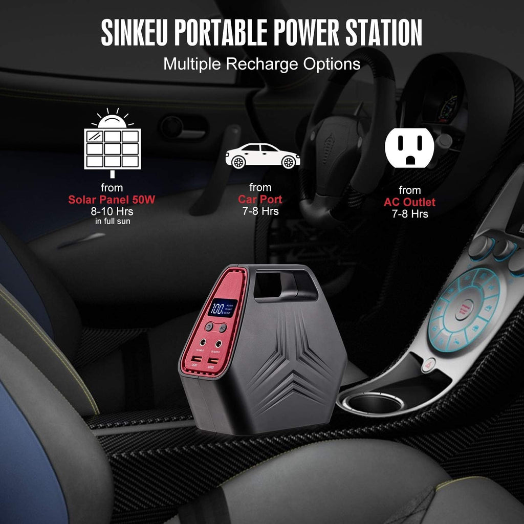 146Wh 42000mAh Portable Power Station with Dual 110v AC Outlet, 2 DC Ports, QC 3.0 USB Ports J91329